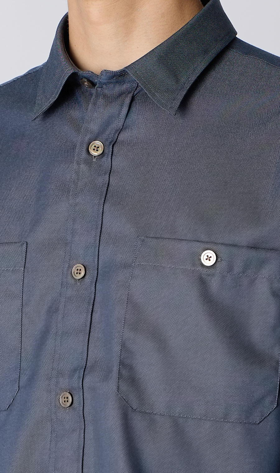 ＣＰＯハオリシャツ【デニムライク】 ネイビー S