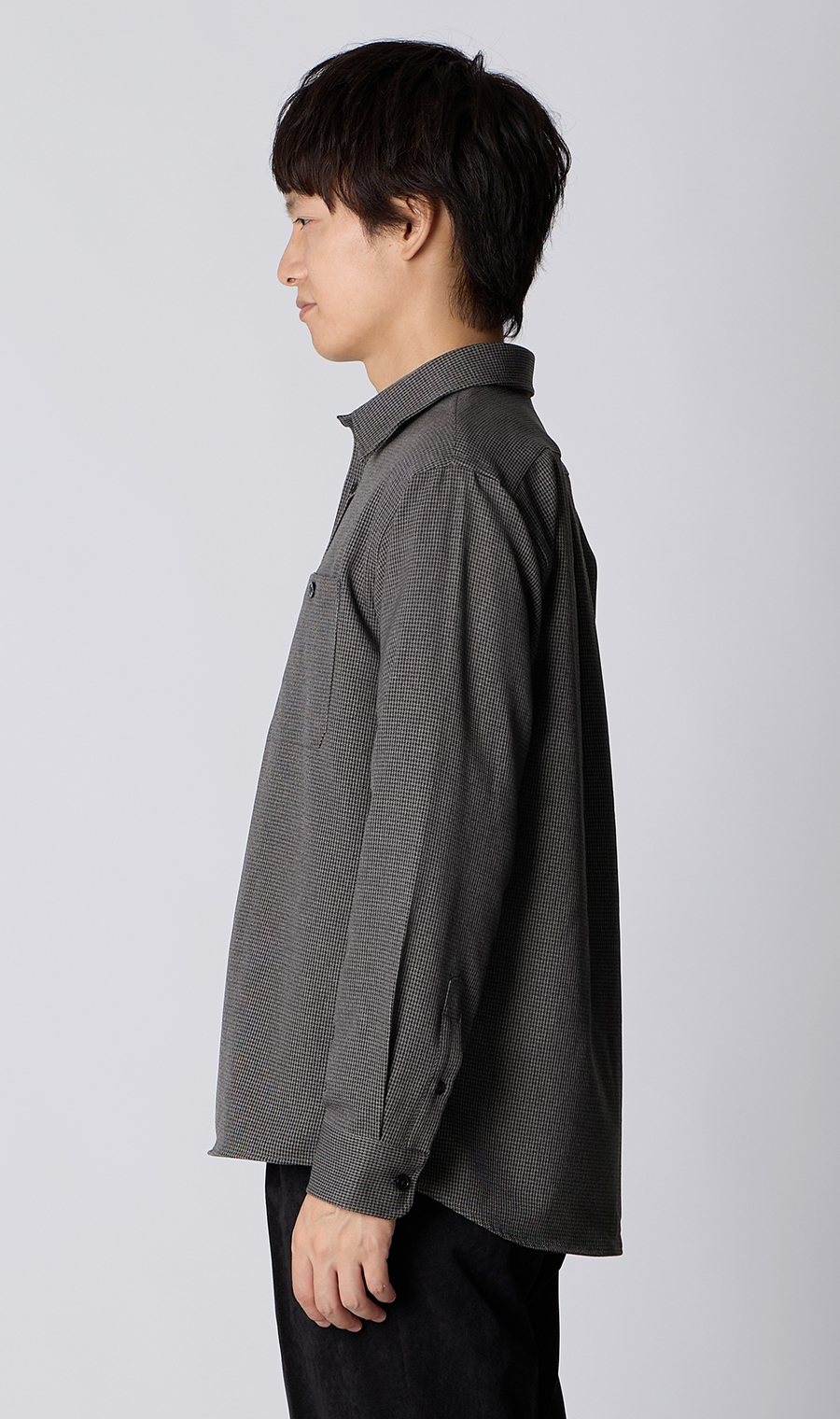 CPOハオリシャツ【千鳥格子】 チャコール S