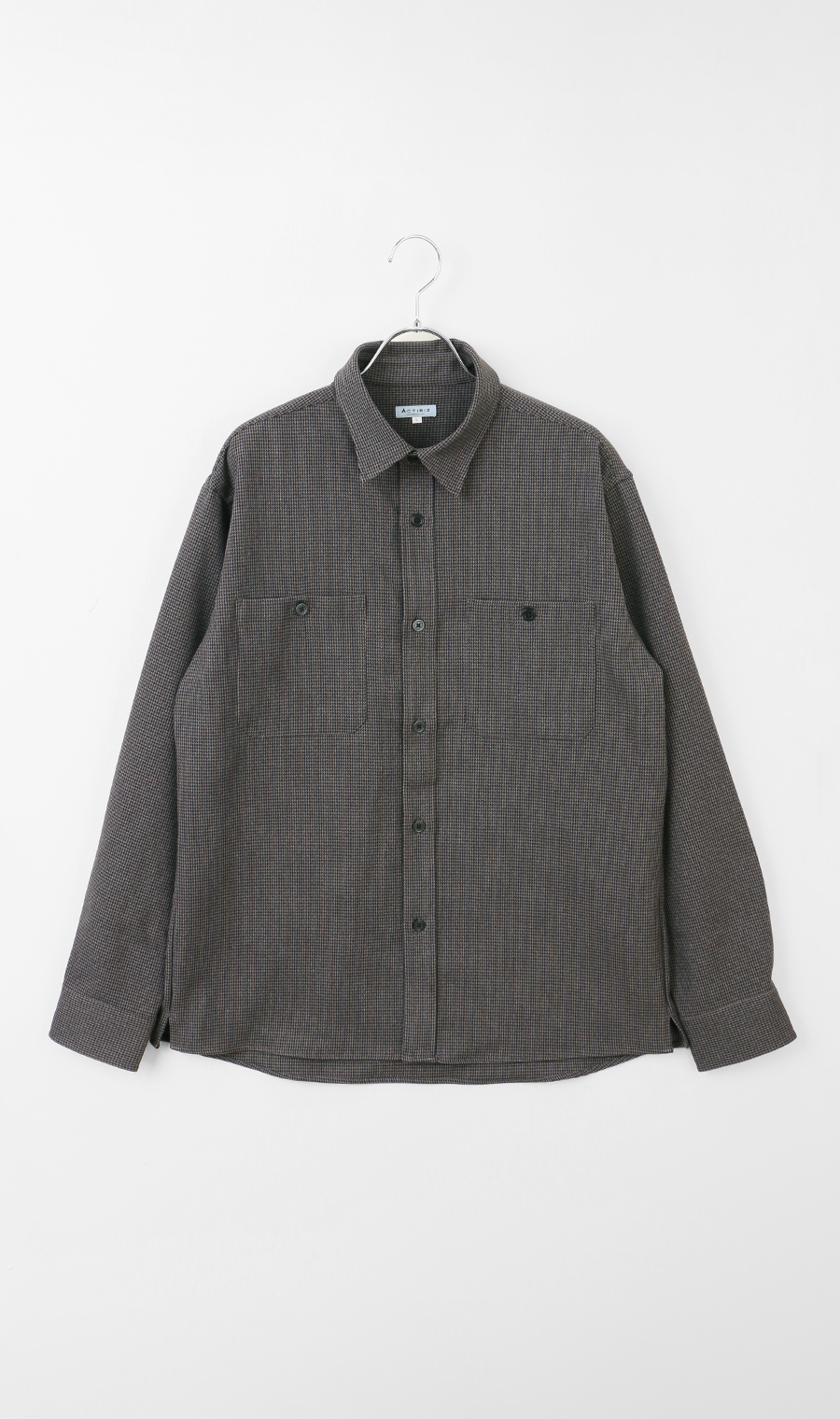 CPOハオリシャツ【千鳥格子】 チャコール S