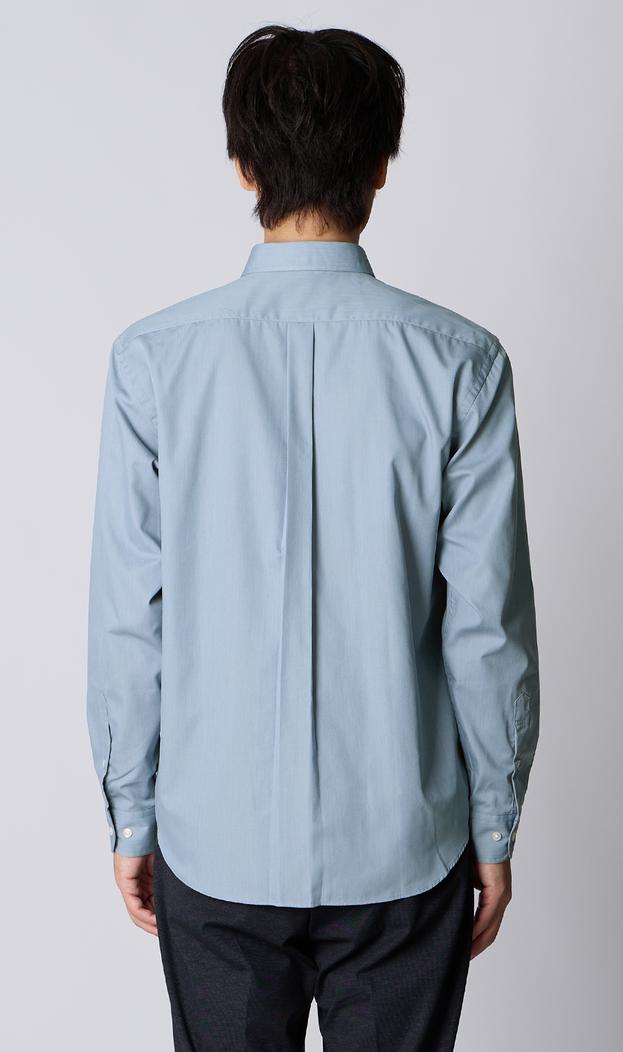 ボタンダウンシャツ【長袖】【EASYCARE】 サックス S