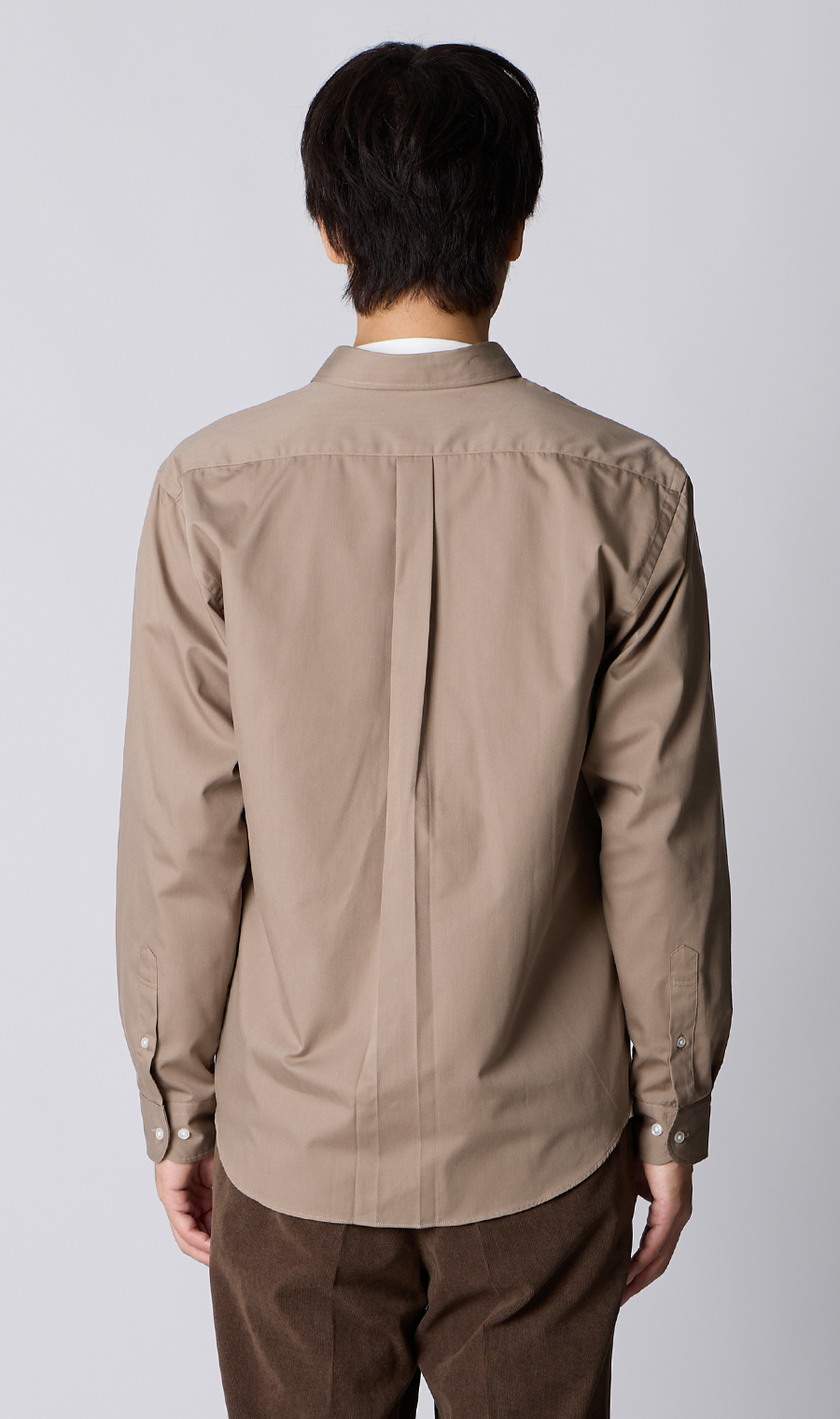 ボタンダウンシャツ【長袖】【EASYCARE】 ベージュ S