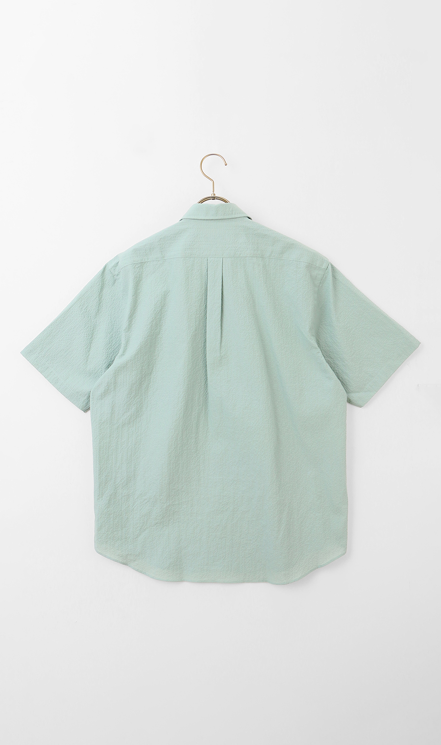 エアリーシアサッカーボタンダウンシャツ【COOL CONTACT】 グリーン S