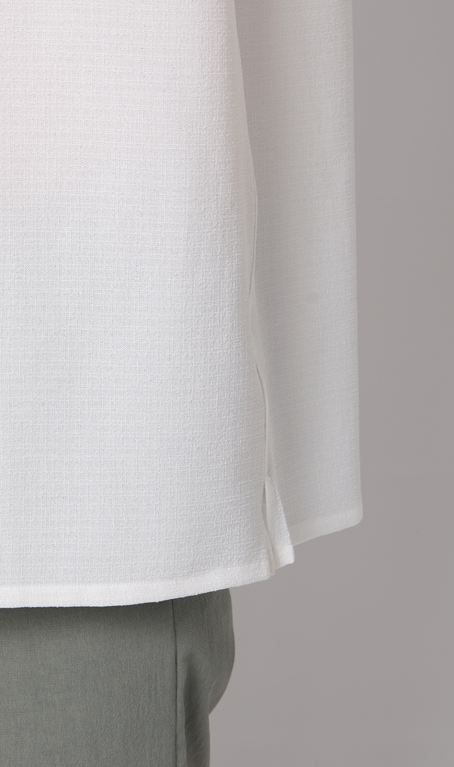 リネンライクオープンカラーシャツ【半袖】【Reflax】 ホワイト S