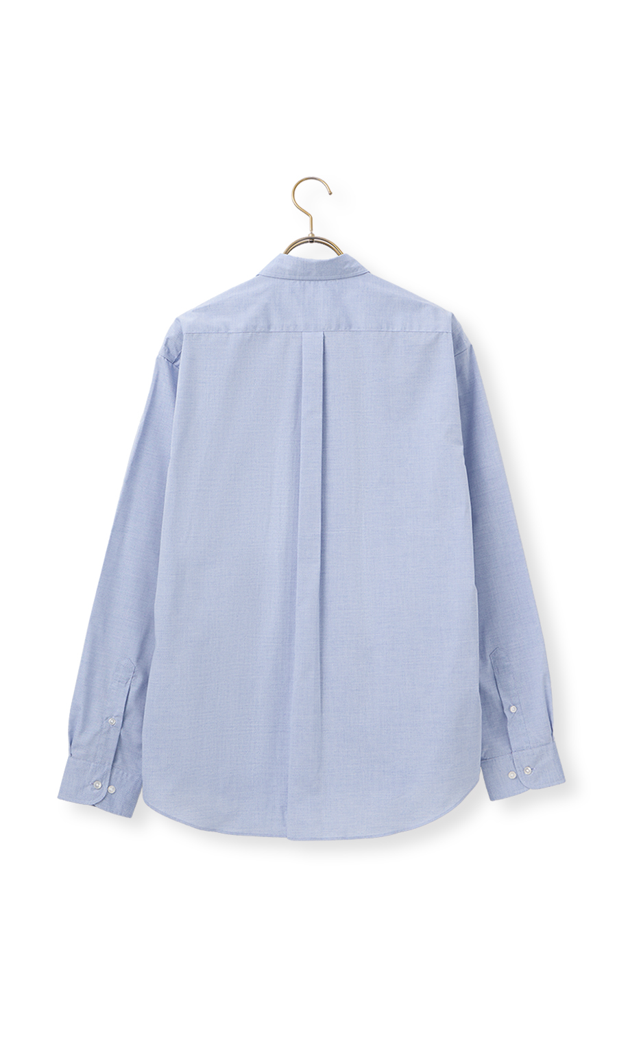 撚り杢シャンブレーボタンダウンシャツ【長袖】 サックス S