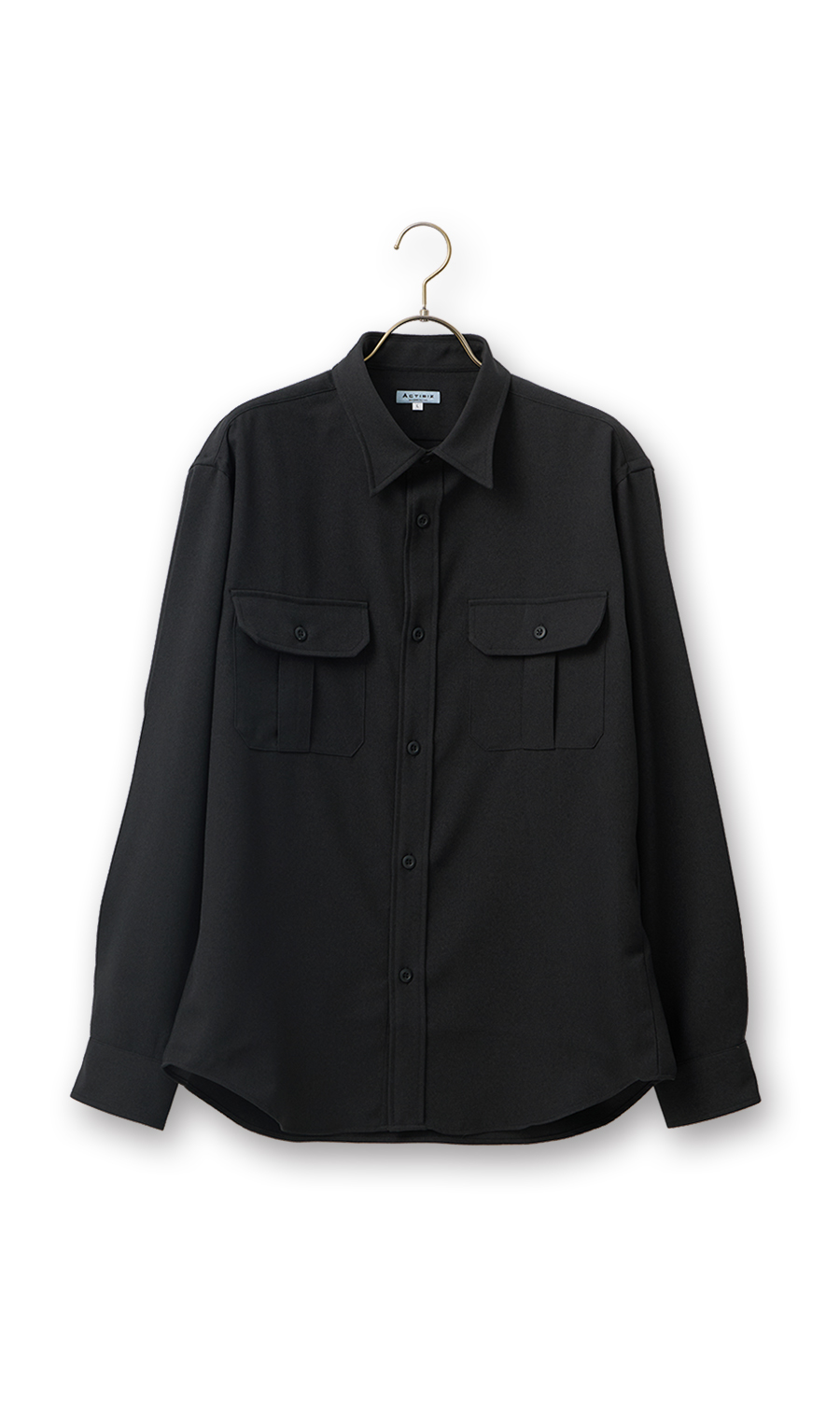 ツイルCPOシャツ【長袖】【LANATEC】 チャコール S