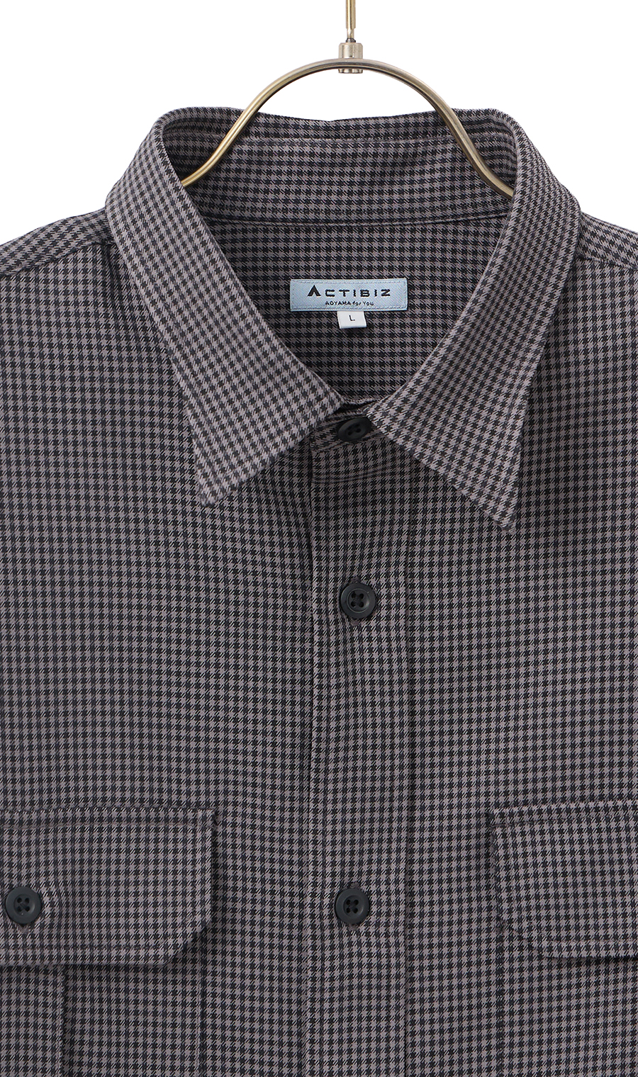 ツイルCPOシャツ【長袖】【LANATEC】 グレー S