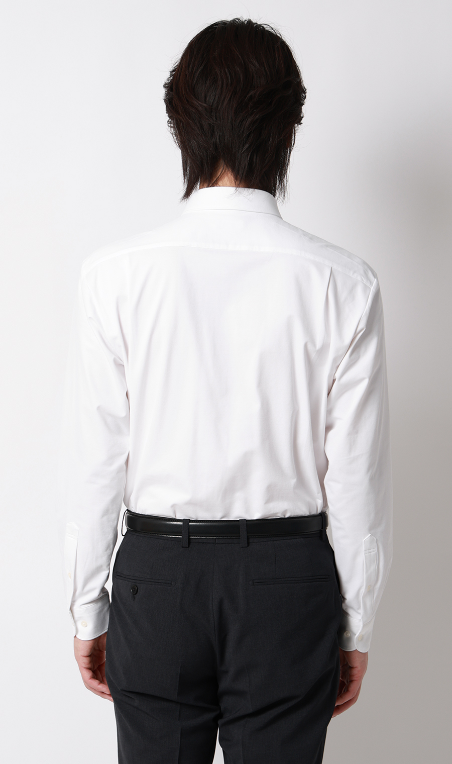 ボタンダウンニットシャツ【長袖】【ALTIMA premium PURE WHITE】 ホワイト S