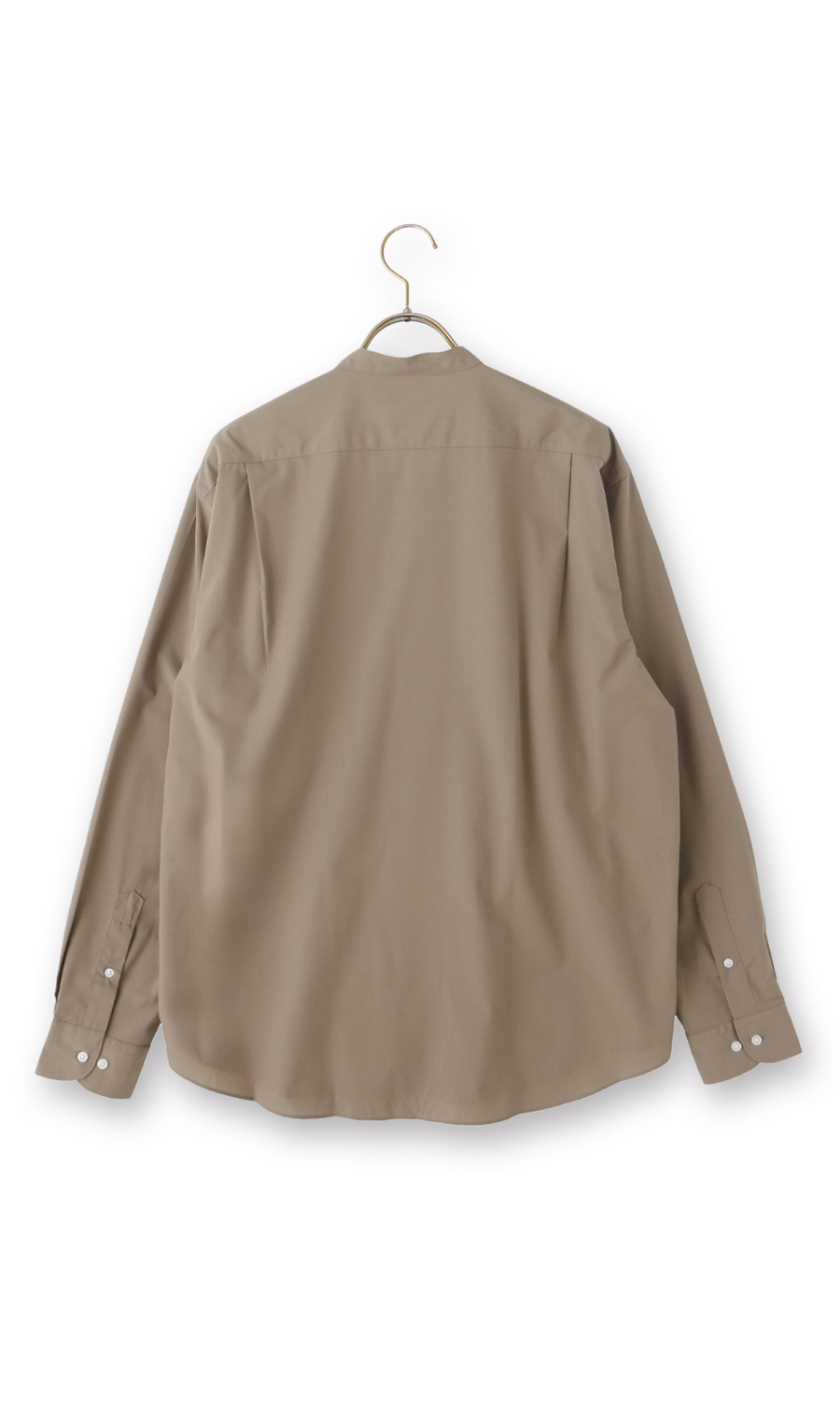 バンドカラーシャツ【長袖】 ベージュ S