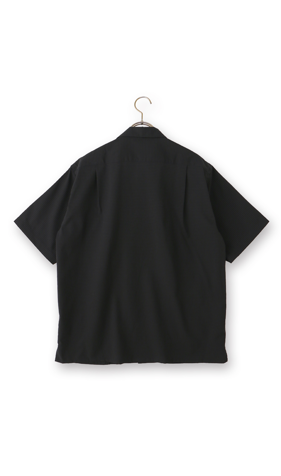 オープンカラーシャツ【涼】【半袖】【Dot Air】 ブラック M