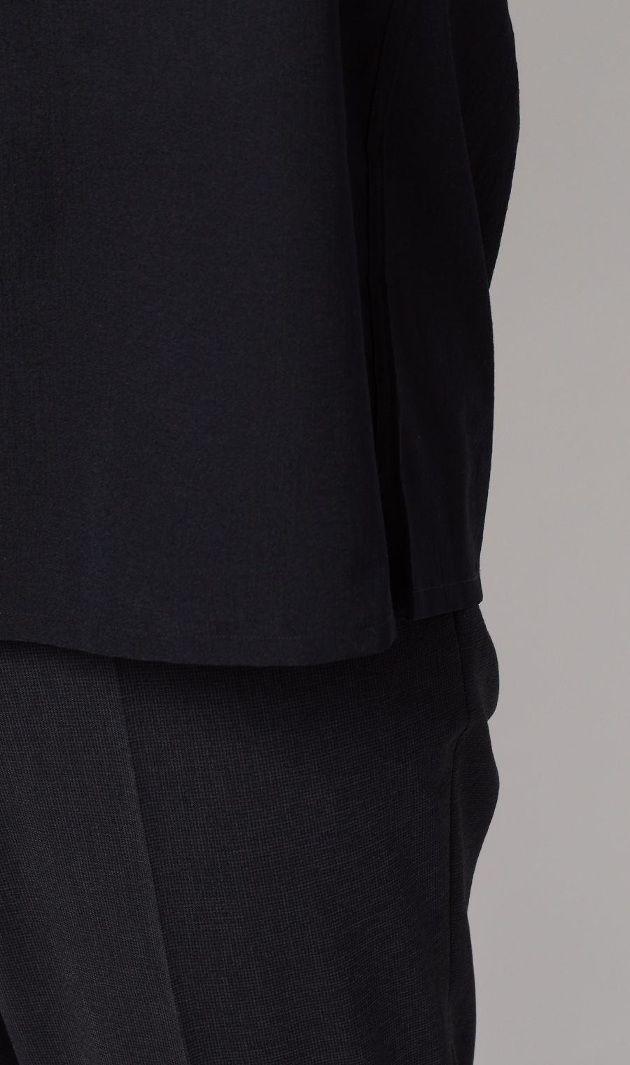 オープンカラーエアリーシャツ【半袖】【Reflax】 ネイビー S