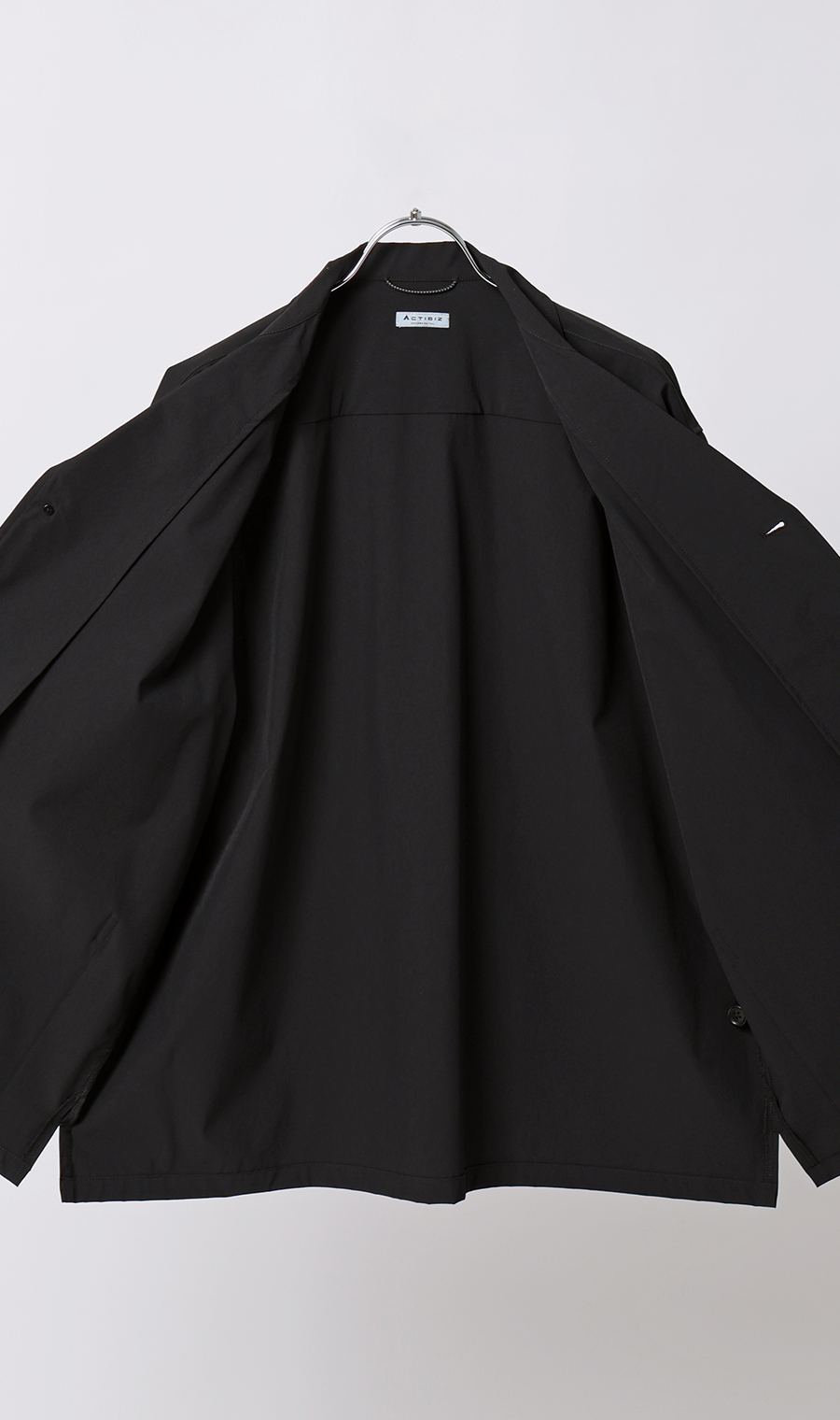 半袖オーバーシャツ【マルチウェイ】【セットアップ着用可】 ブラック S