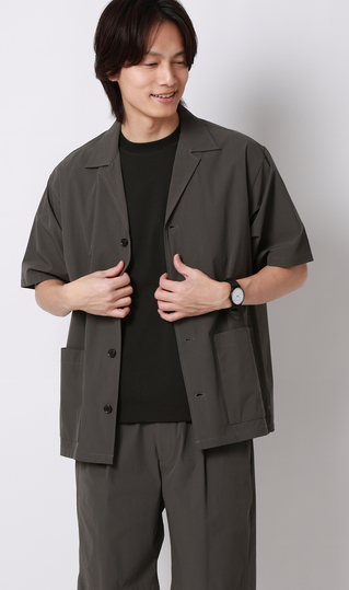 半袖オーバーシャツ【マルチウェイ】【セットアップ着用可】