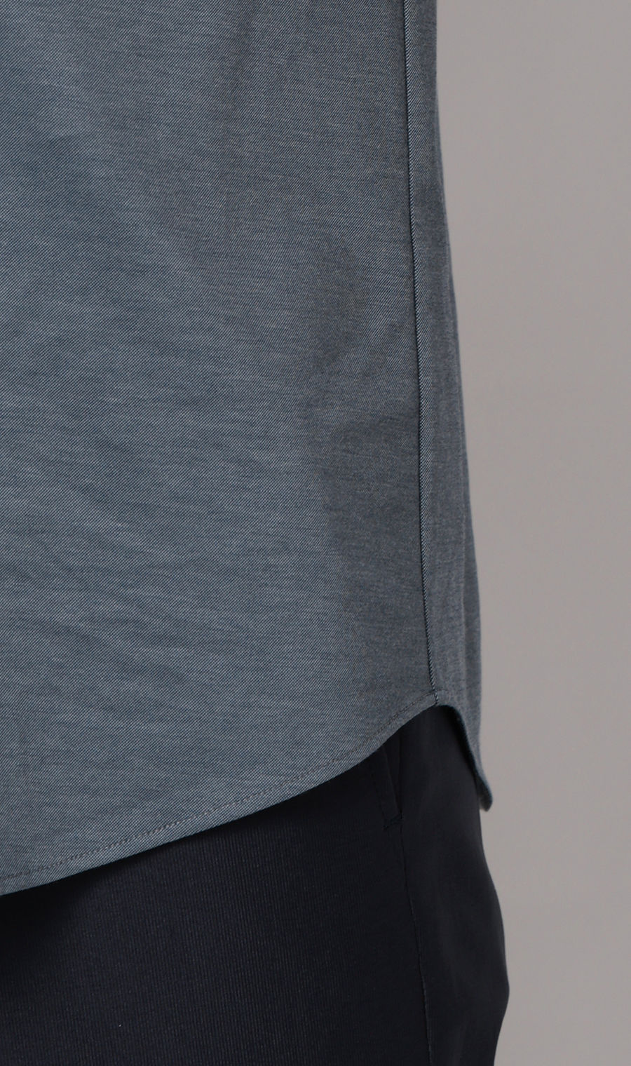 ワイドカラーニットシャツ【半袖】【ALTIMA premium】 ネイビー M