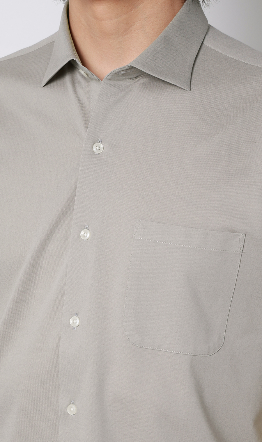 ワイドカラーニットシャツ【半袖】【ALTIMA premium】 ベージュ M