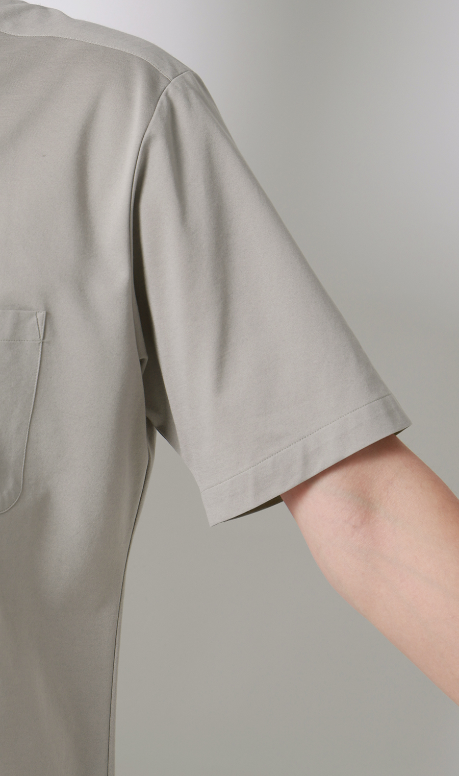 ワイドカラーニットシャツ【半袖】【ALTIMA premium】 ベージュ M