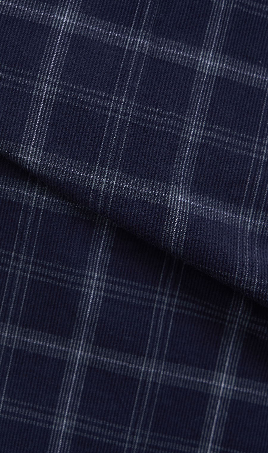 コーデュロイリバーシブルシャツ【長袖】 ネイビー M