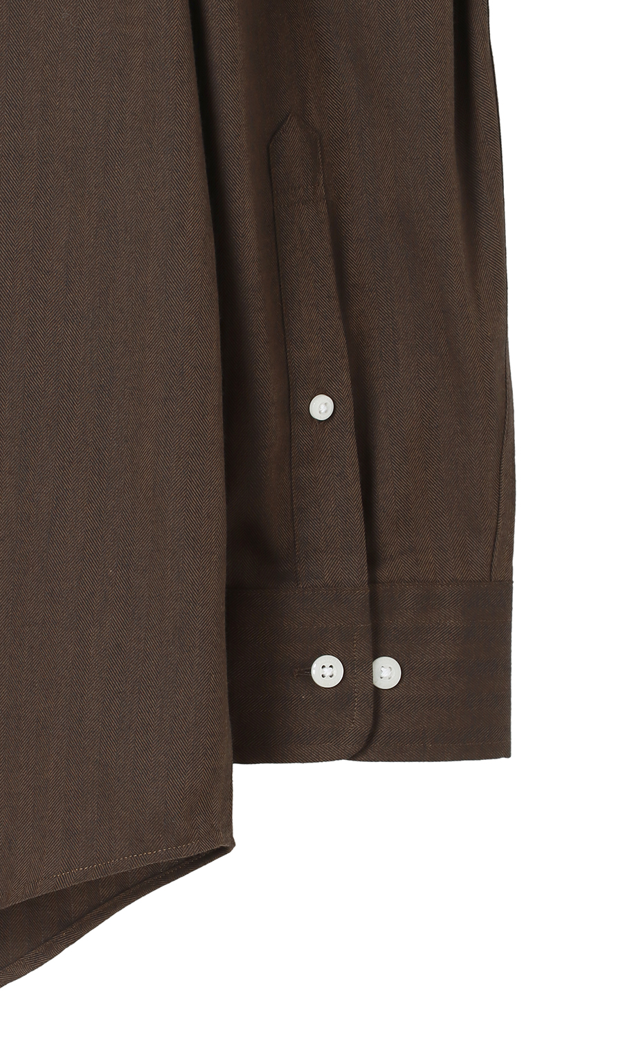 ボタンダウンカジュアルシャツ【EASY CARE】 ブラウン M