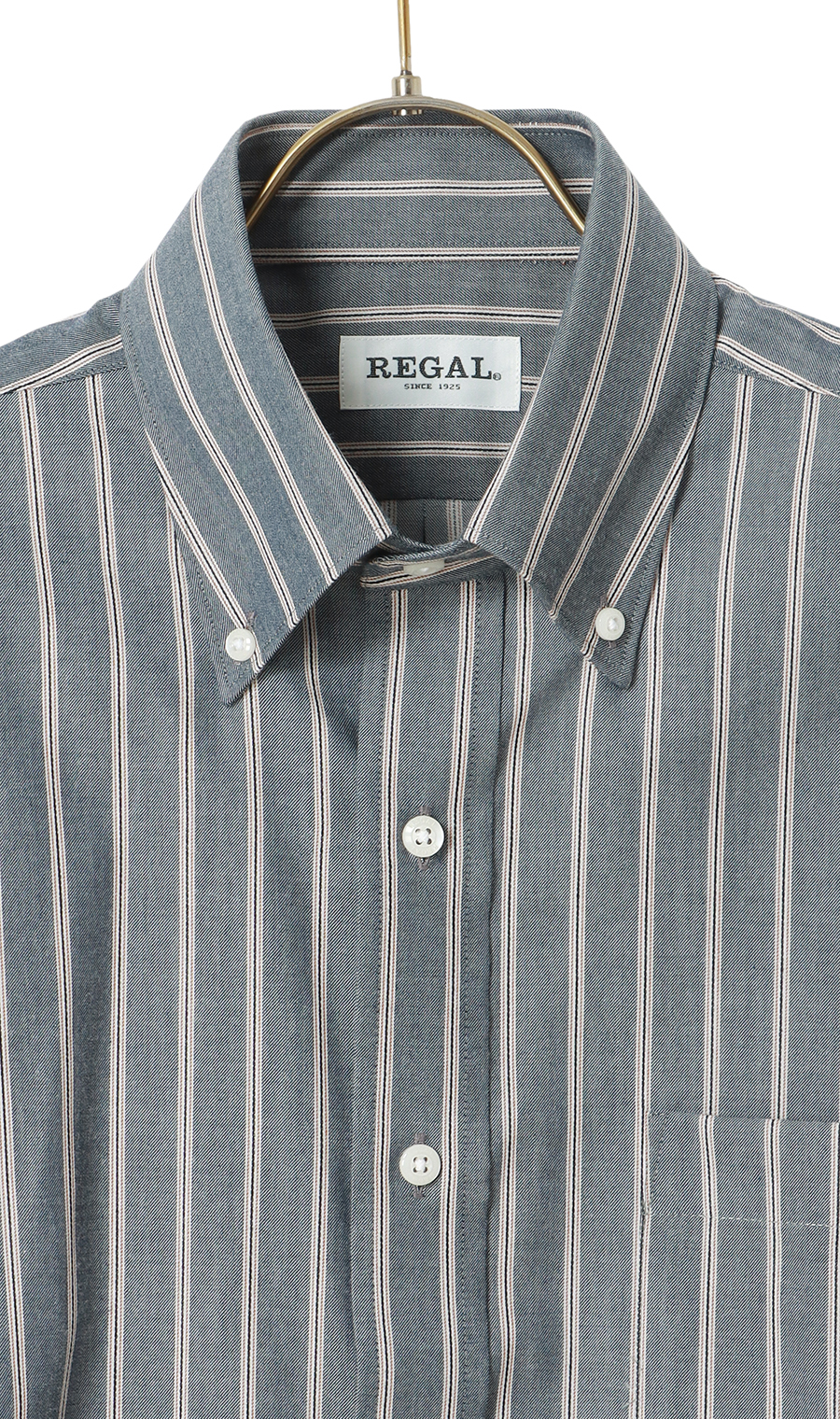 ボタンダウンカジュアルシャツ【EASY CARE】 ブルー M