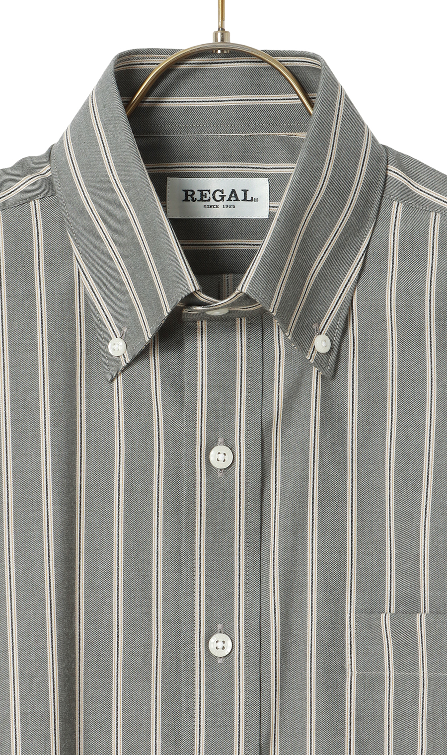 ボタンダウンカジュアルシャツ【EASY CARE】 グレー M