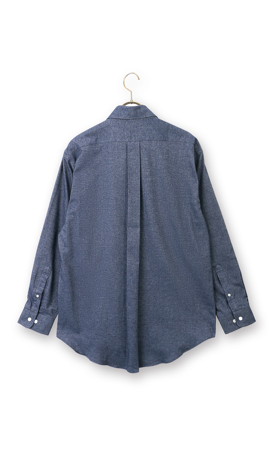 両面起毛ツイルボタンダウンカジュアルシャツ【EASY CARE】 ネイビー M