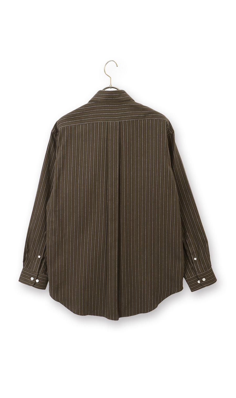 両面起毛ツイルボタンダウンカジュアルシャツ【EASY CARE】 ブラウン M