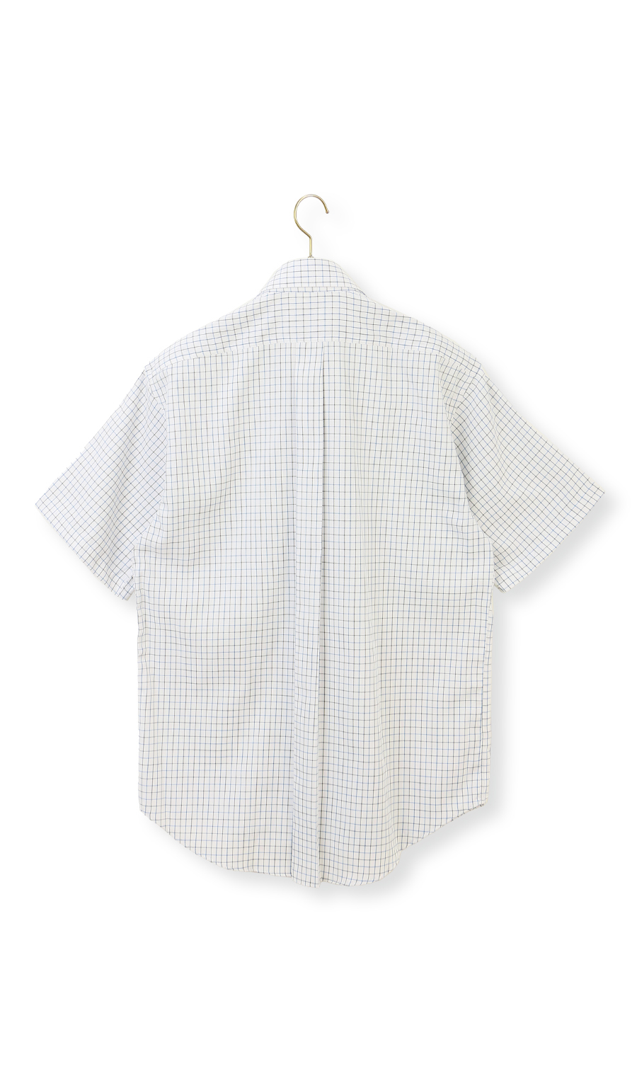 ボタンダウンチェックシャツ【SUPER EASY IRON】 ブルー M
