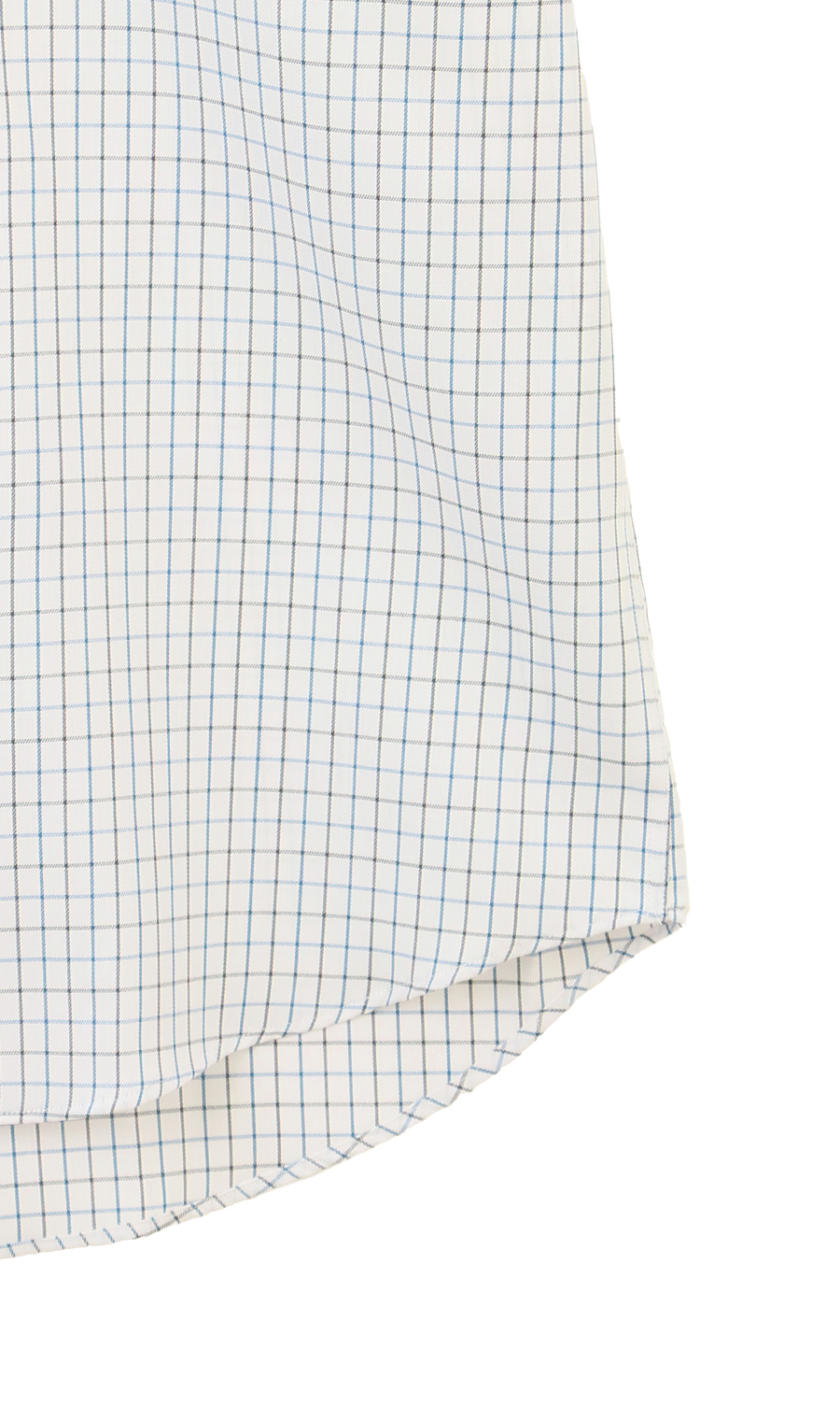 ボタンダウンチェックシャツ【SUPER EASY IRON】 ブルー M