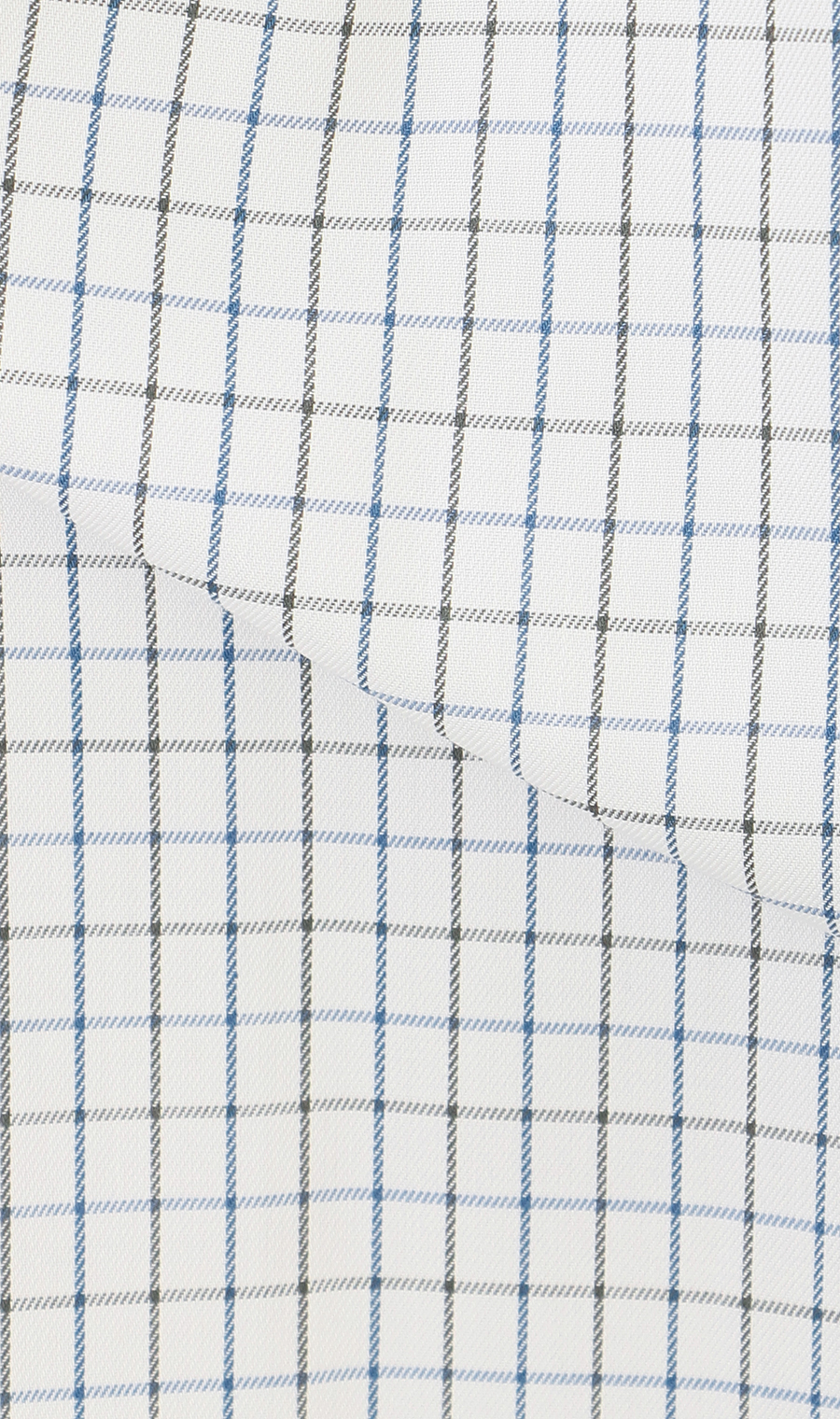 ボタンダウンチェックシャツ【SUPER EASY IRON】 ブルー M