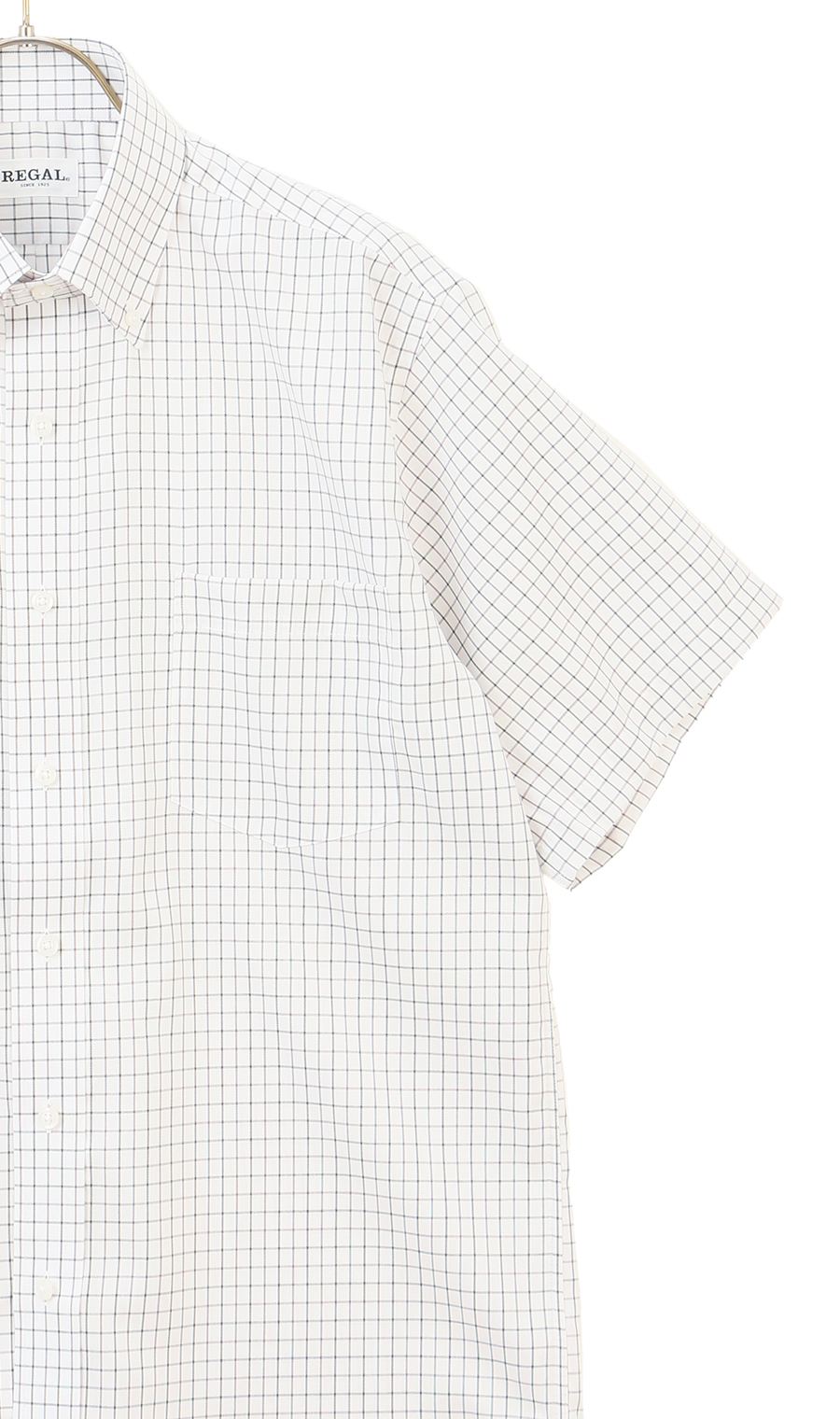 ボタンダウンチェックシャツ【SUPER EASY IRON】 ブラウン M