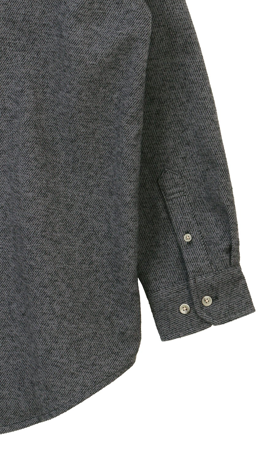 起毛ツイルレギュラーカラーシャツ チャコール M