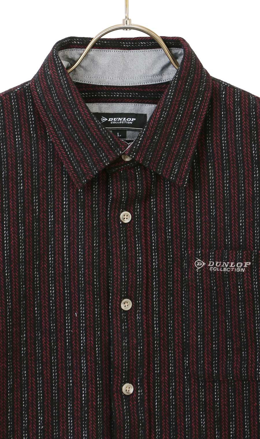 起毛ツイルレギュラーカラーシャツ ワイン M