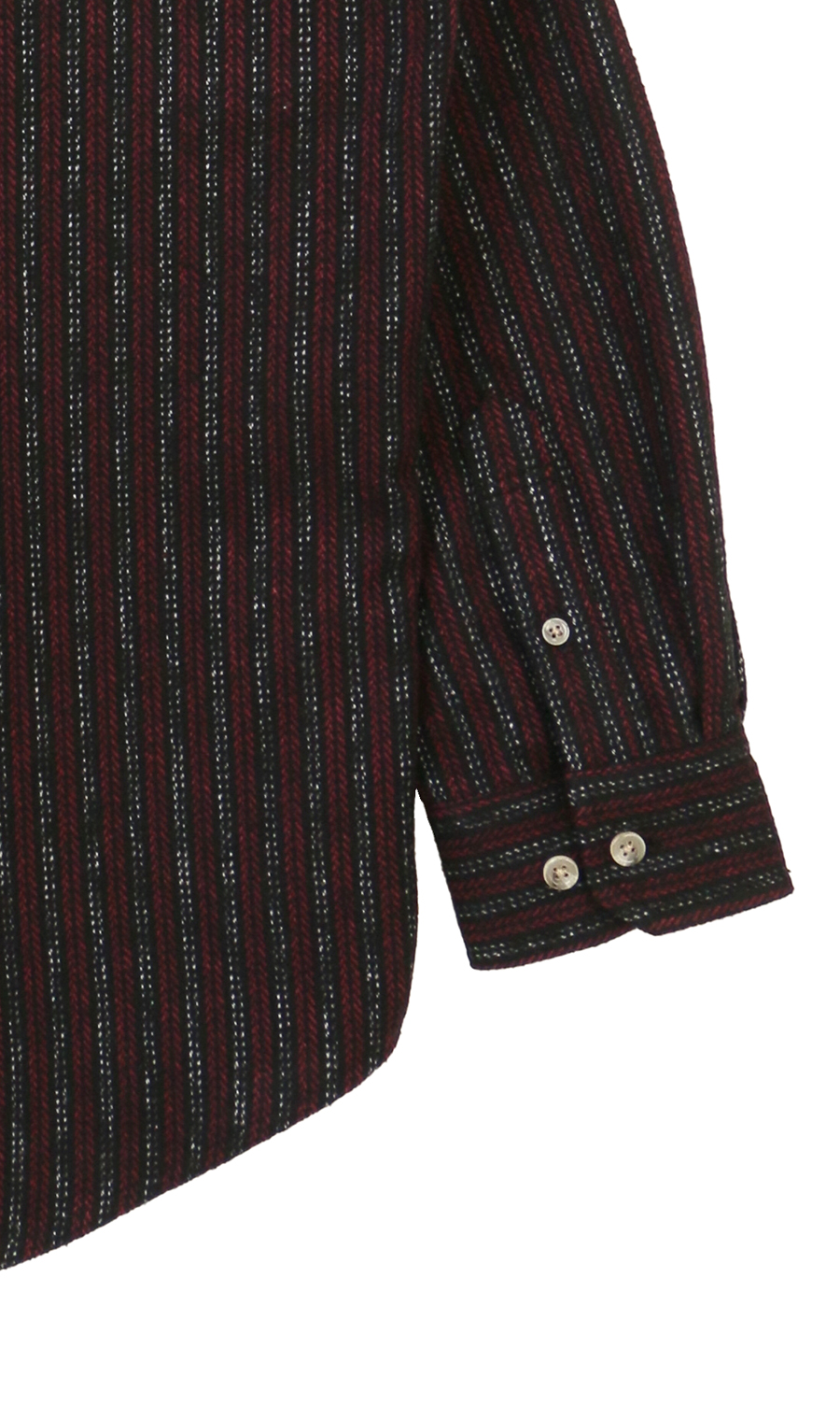 起毛ツイルレギュラーカラーシャツ ワイン M