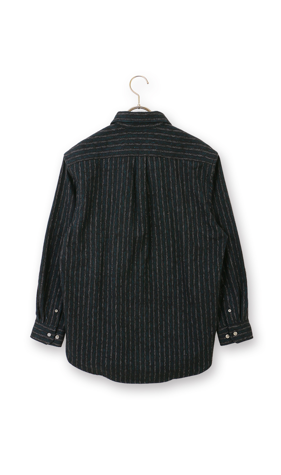 起毛ツイルレギュラーカラーシャツ ネイビー M