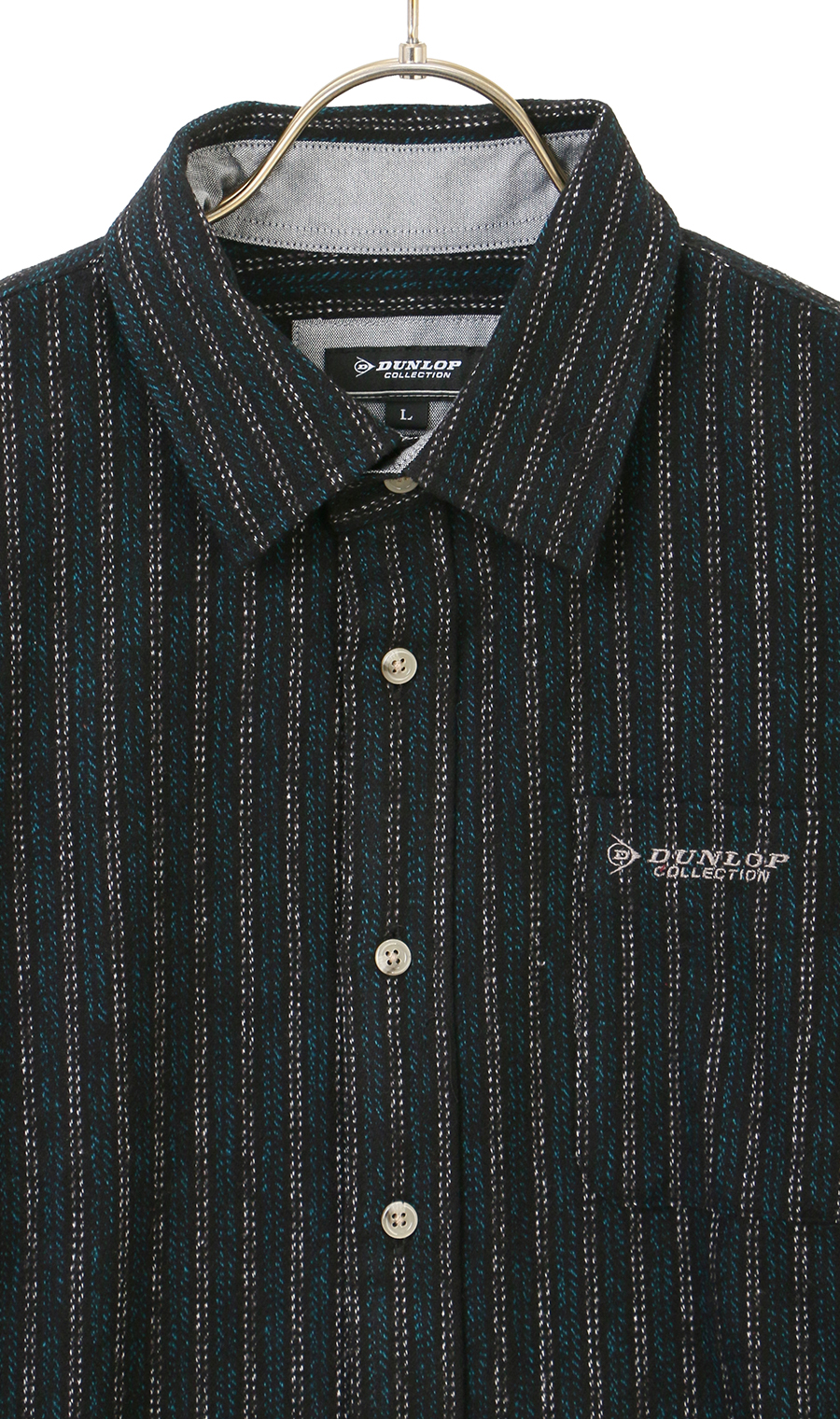 起毛ツイルレギュラーカラーシャツ ネイビー M