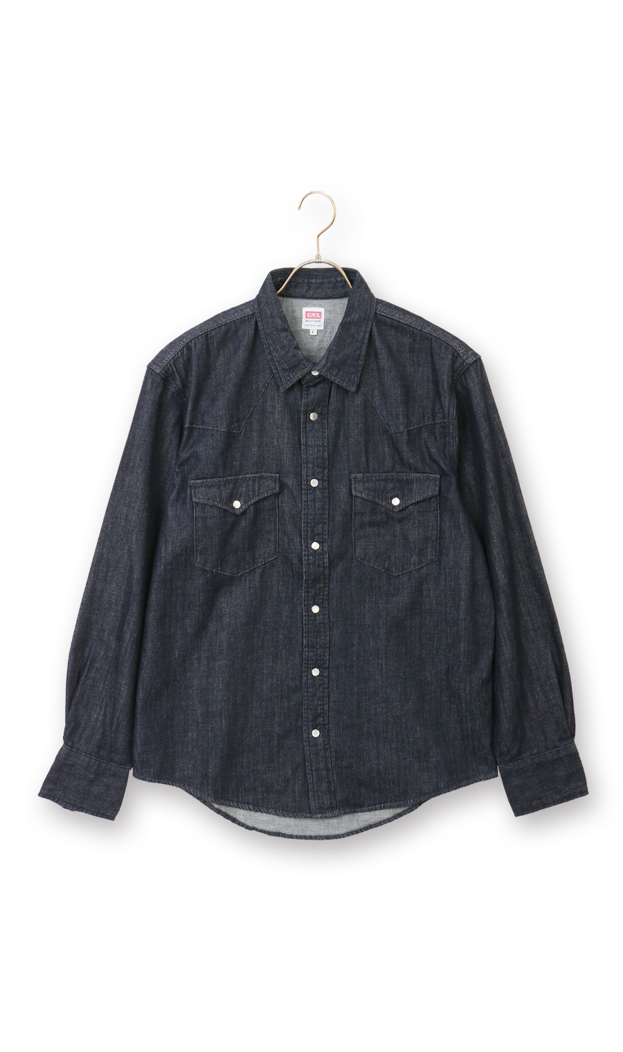 デニムウエスタンシャツ【EDWIN】 ネイビー LL