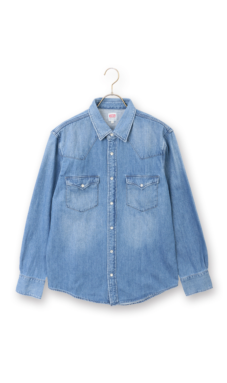 デニムウエスタンシャツ【EDWIN】 ブルー S