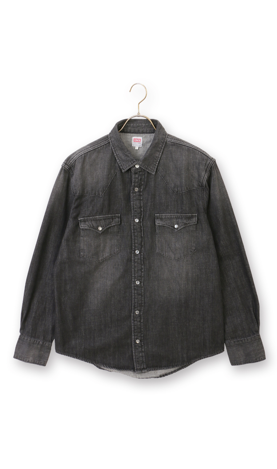デニムウエスタンシャツ【EDWIN】 ブラック S