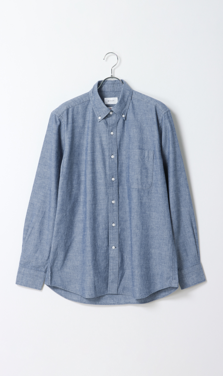 シャンブレーボタンダウンシャツ【カイハラデニム】 ブルー S