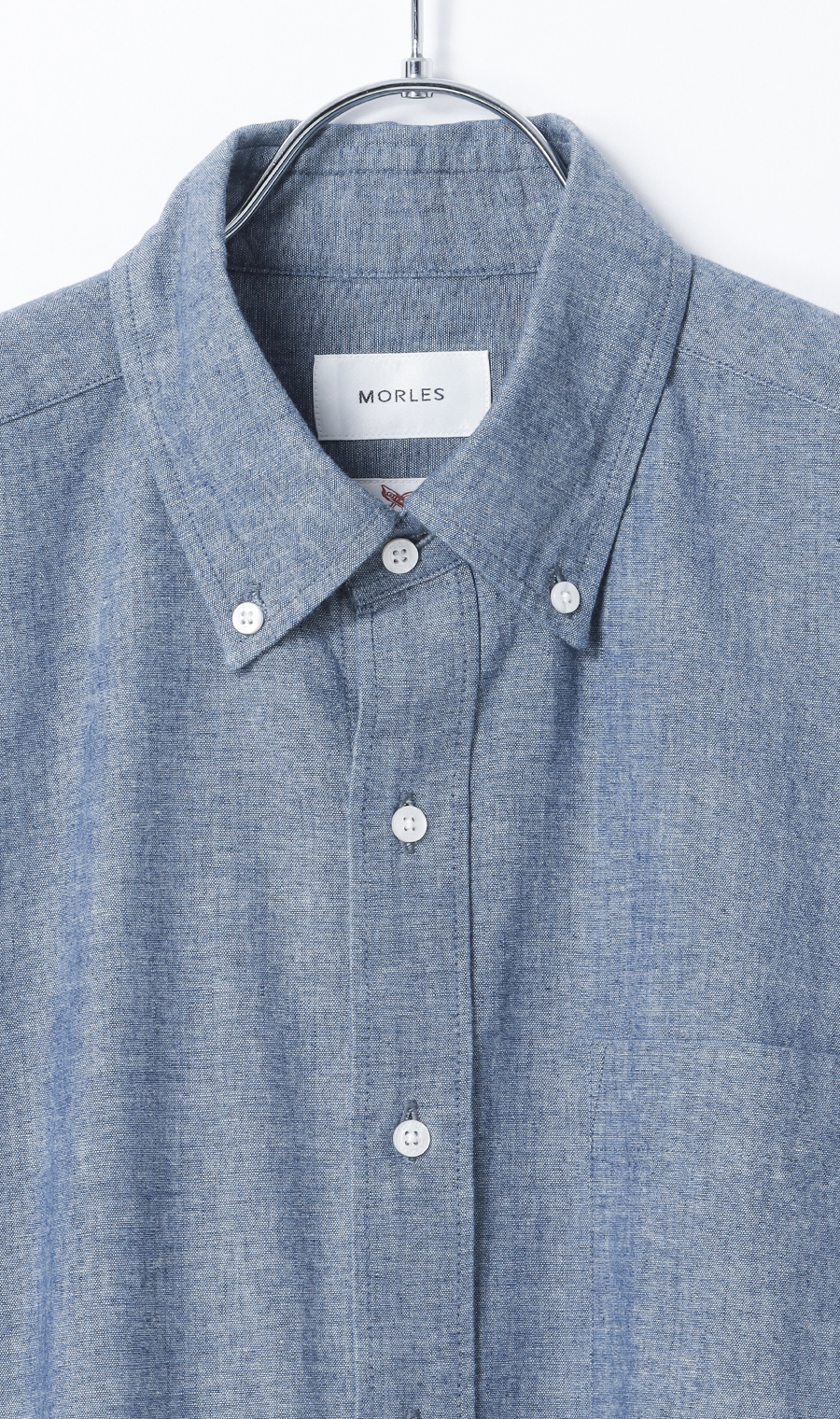 シャンブレーボタンダウンシャツ【カイハラデニム】 ブルー S