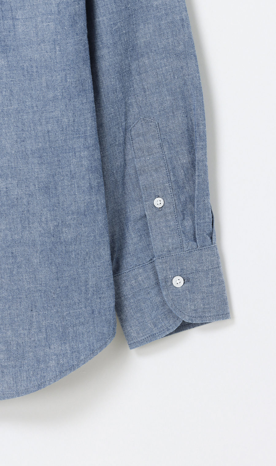 シャンブレーボタンダウンシャツ【カイハラデニム】 ブルー S