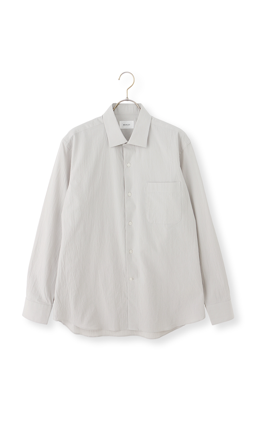 レギュラーカラーシャツ【リネン混】 ライトグレー S