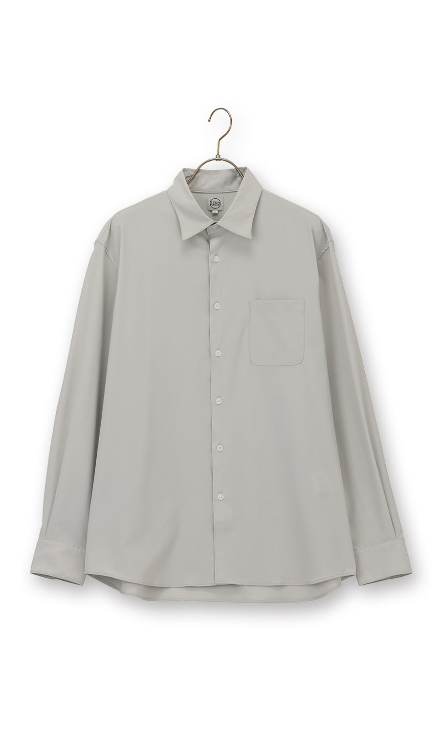 ゼロプレッシャーレギュラーカラーシャツ【長袖】 ライトグレー S