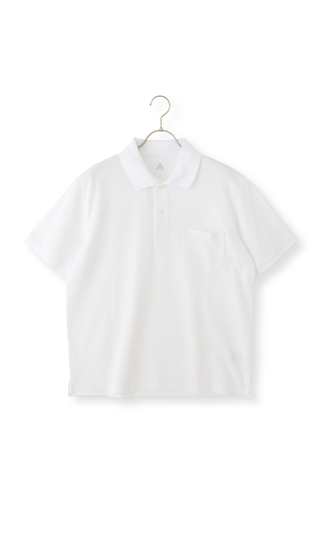 リブ襟半袖ポロシャツ