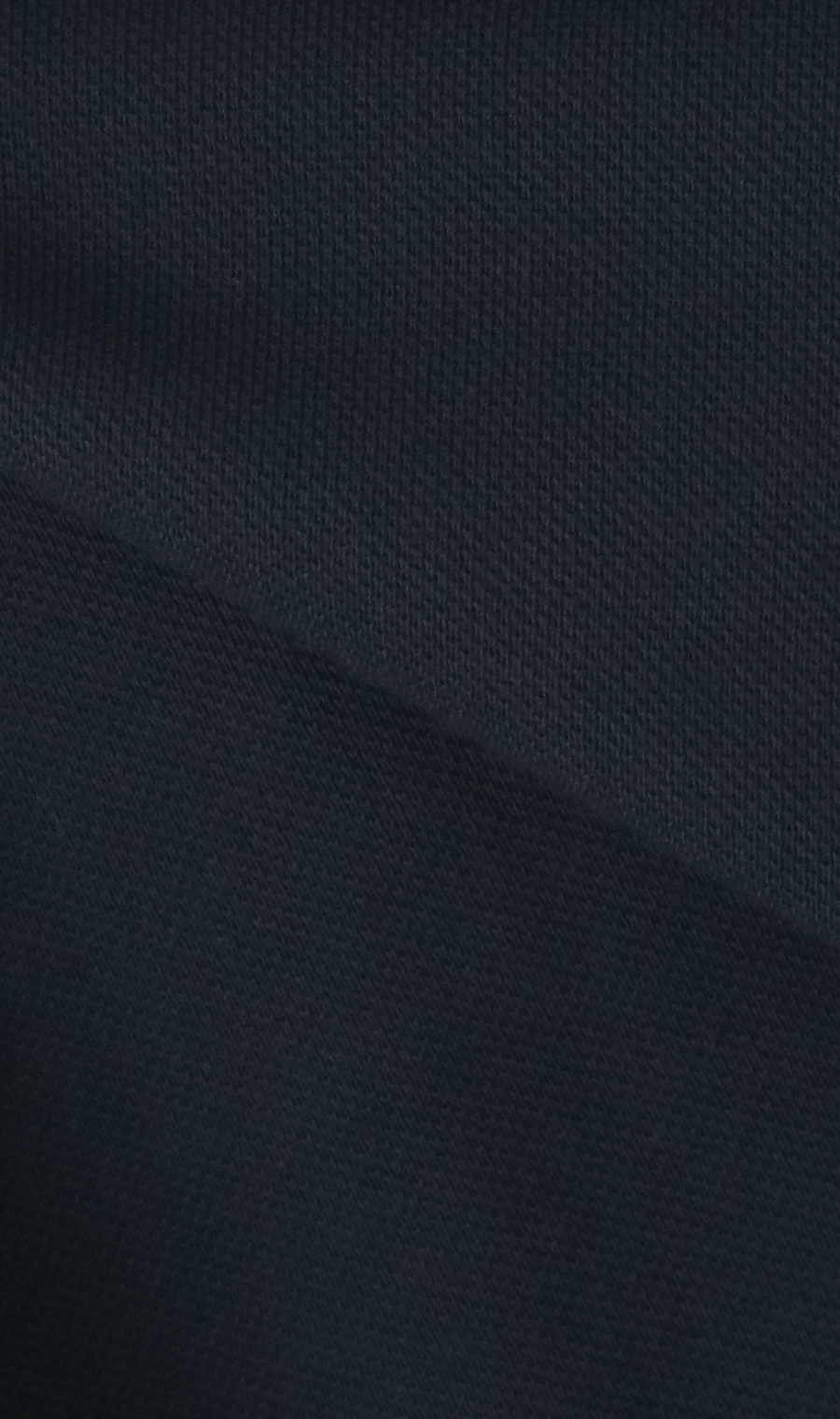 リブ襟半袖ポロシャツ ネイビー S