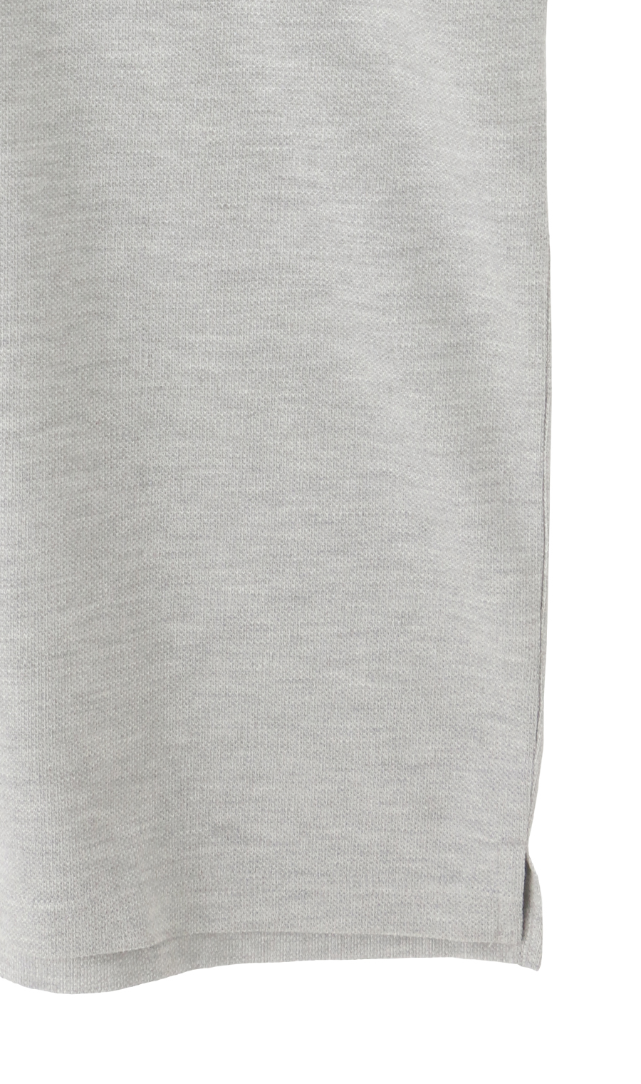 リブ襟半袖ポロシャツ ライトグレー S