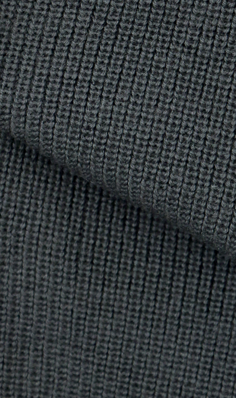 片畦ニットポロセーター チャコール LL