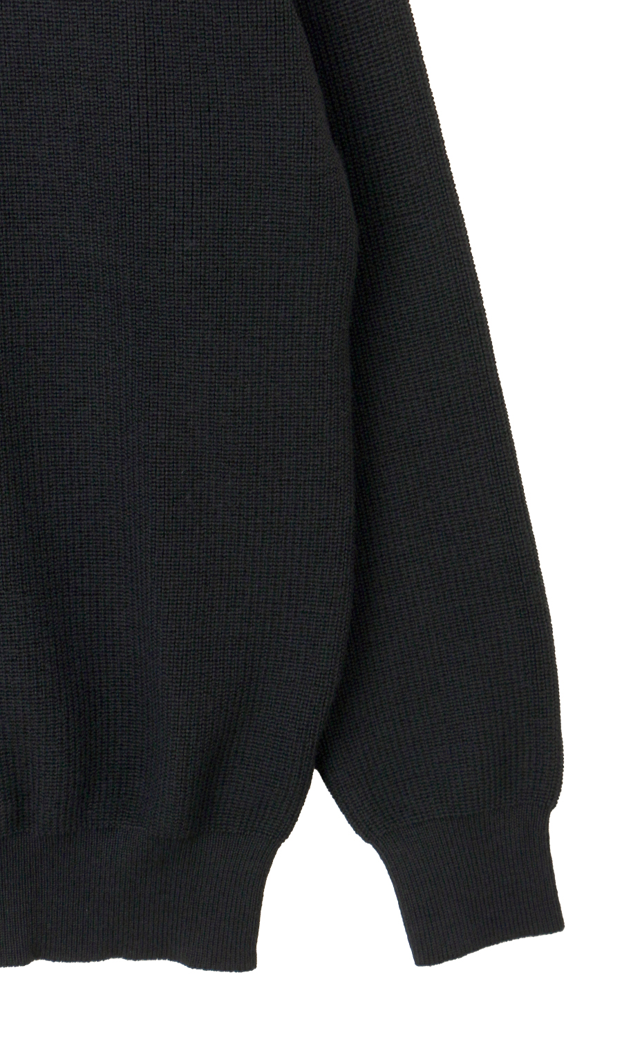 片畦ニットポロセーター ネイビー LL