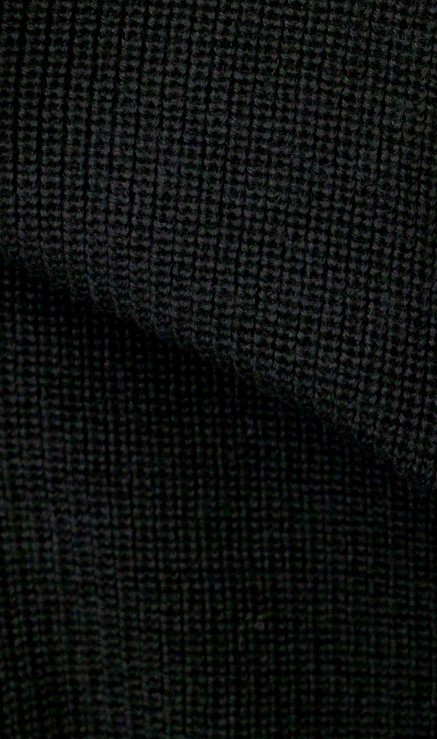 片畦ニットポロセーター ネイビー LL