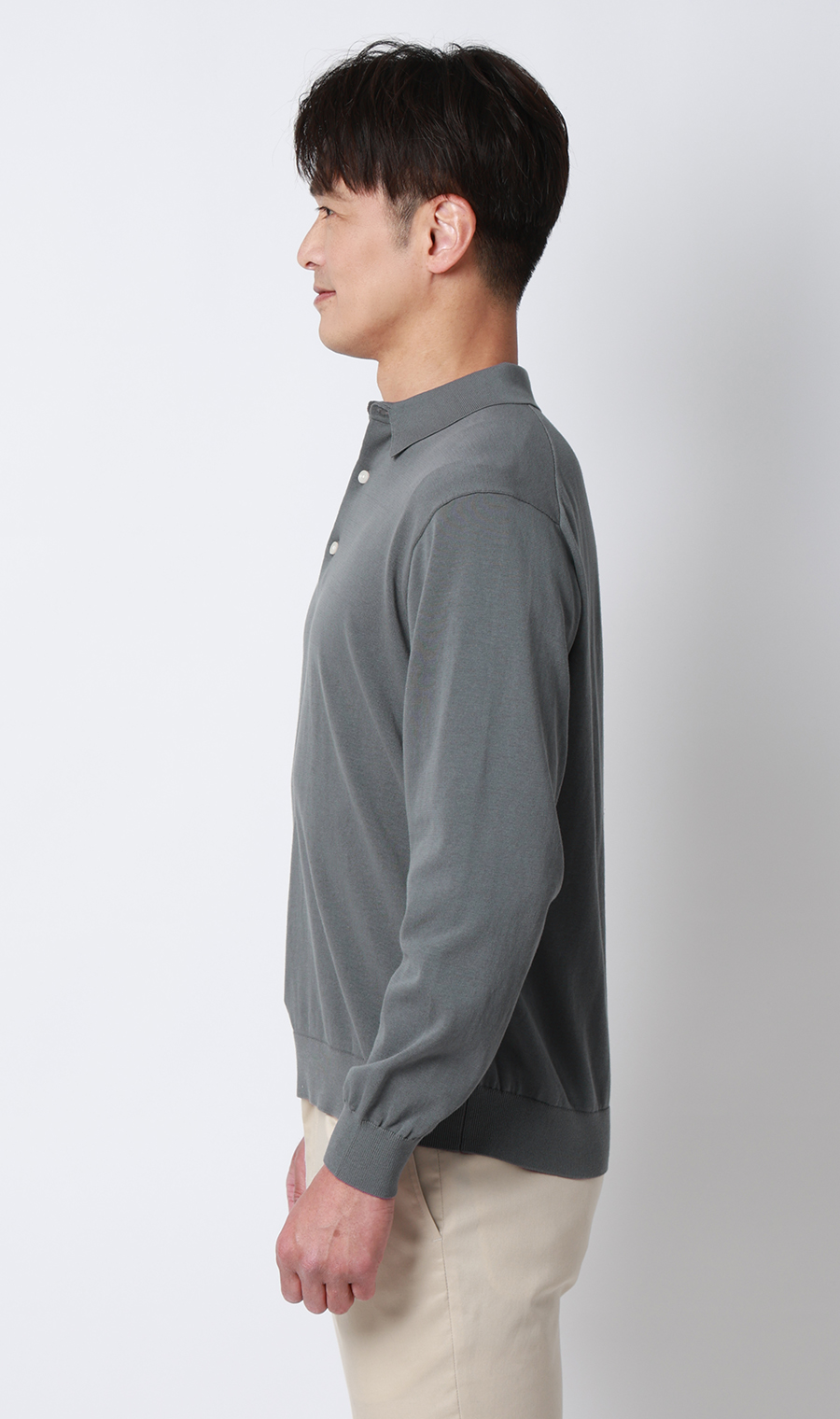 ニットポロシャツ【14G】【長袖】 (26232739-03) | Savile Row | 紳士
