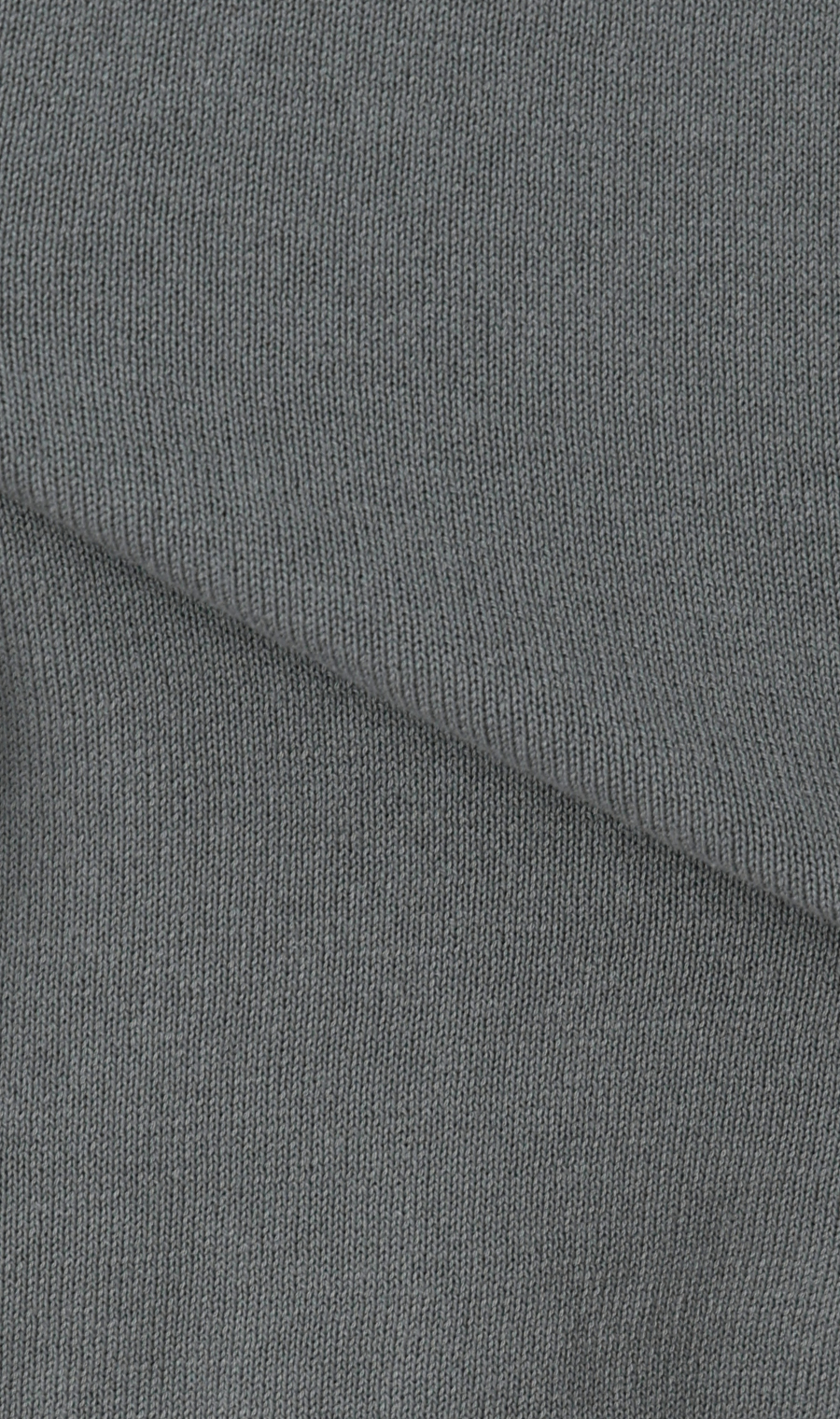 ニットポロシャツ【14G】【長袖】 グレー L